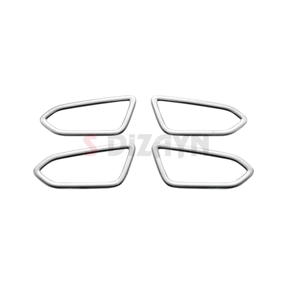 S-Dizayn Renault Captur 2 Krom İç Kapı Kolu Çerçevesi 4 Prç. 2020 Üzeri (Mat Krom) - Resim 2