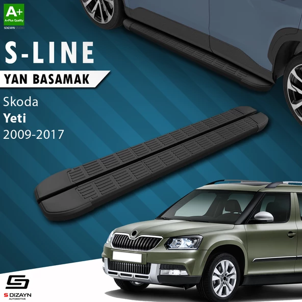 S-Dizayn Skoda Yeti S-Line Siyah Yan Basamak 173 Cm 2009-2017 A+ Kalite