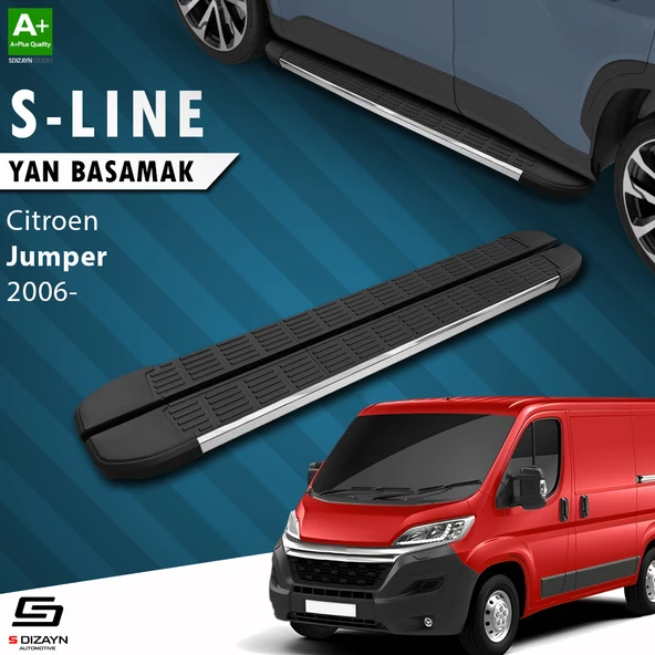 S-Dizayn Citroen Jumper 3 Kısa Şase S-Line Krom Yan Basamak 203 Cm 2006-2022 A+ Kalite