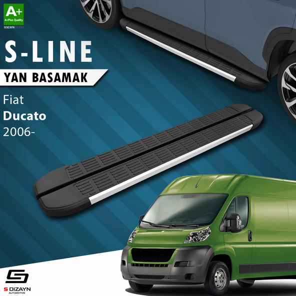 S-Dizayn Fiat Ducato 3 Kısa Şase S-Line Aluminyum Yan Basamak 203 Cm 2006 Üzeri A+ Kalite