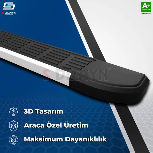 S-Dizayn Mitsubishi L200 4 S-Line Aluminyum Yan Basamak 193 Cm 2006-2015 A+ Kalite - 4