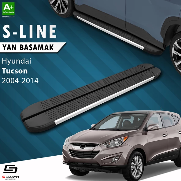S-Dizayn Hyundai Tucson 2 S-Line Aluminyum Yan Basamak 173 Cm 2004-2014 A+ Kalite