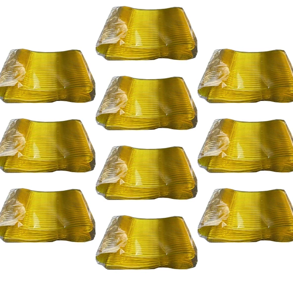 Plastik Şeffaf Sarı Sup Kaşık - Tatlı Dondurma Kaşığı - 12.5 Cm. - 50 Adetlik 10 Paket ürün görseli