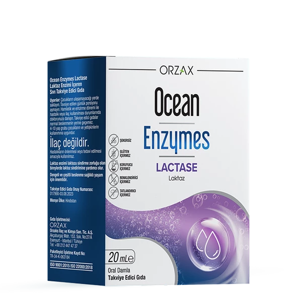 OCEAN ENZYMES LACTASE DAMLA 20 ML