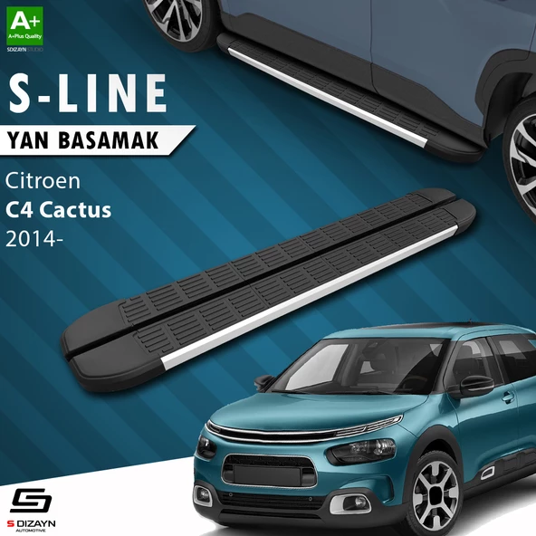 S-Dizayn Citroen C4 Cactus S-Line Aluminyum Yan Basamak 183 Cm 2014 Üzeri A+ Kalite