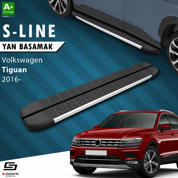 S-Dizayn VW Tiguan 2 S-Line Aluminyum Yan Basamak 173 Cm 2016-2024 A+ Kalite - 1