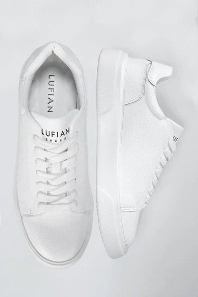 Lufian Tommy Erkek Deri Sneaker Ayakkabı Beyaz - Resim 6