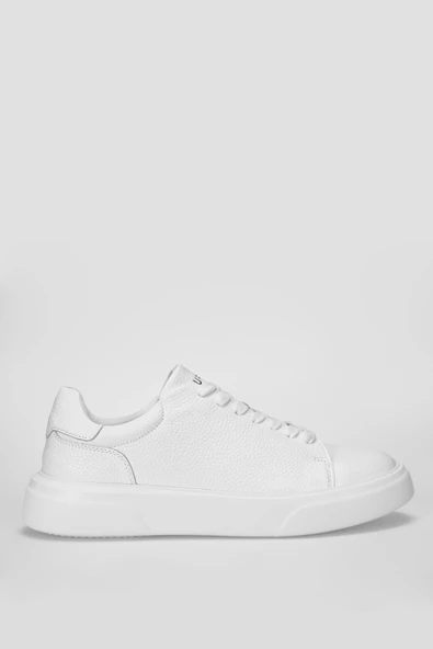 Lufian Tommy Erkek Deri Sneaker Ayakkabı Beyaz