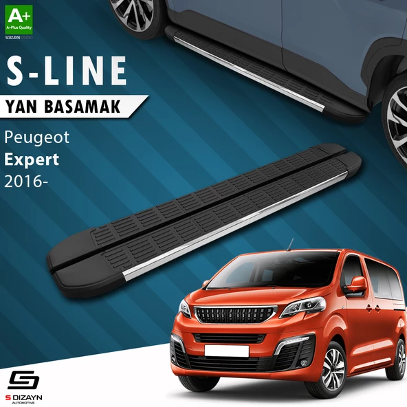 S-Dizayn Peugeot Expert 3 Kısa Şase S-Line Krom Yan Basamak 213 Cm 2016 Üzeri A+ Kalite