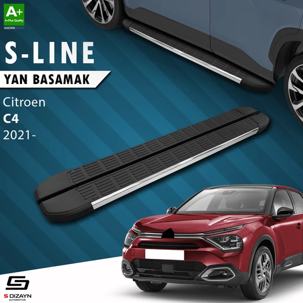 S-Dizayn Citroen C4 3 S-Line Krom Yan Basamak 183 Cm 2021 Üzeri A+ Kalite