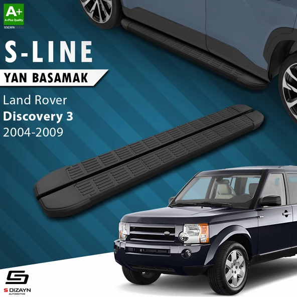 S-Dizayn Land Rover Discovery 3 S-Line Siyah Yan Basamak 193 Cm 2004-2009 A+ Kalite