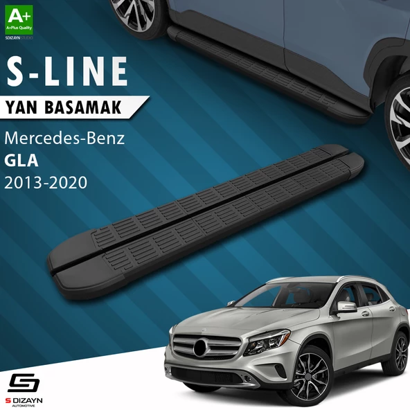 S-Dizayn Mercedes GLA X156 S-Line Siyah Yan Basamak 183 Cm 2013-2020 A+ Kalite