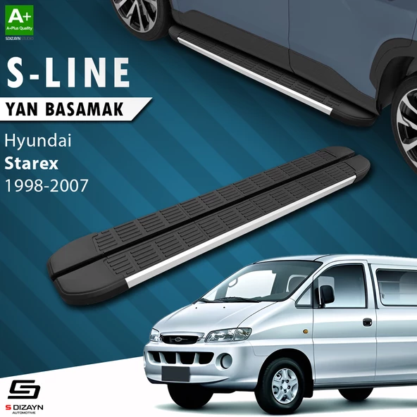S-Dizayn Hyundai H-1 Starex S-Line Aluminyum Yan Basamak 193 Cm 1998-2007 A+ Kalite