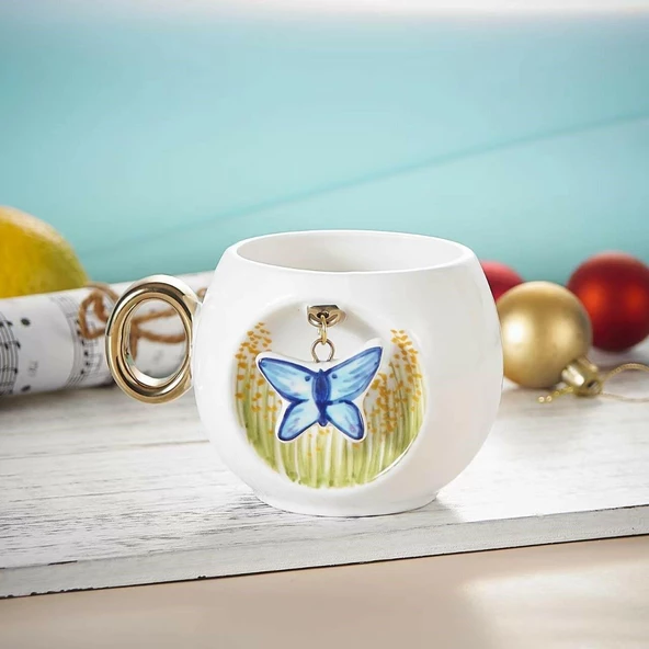 Royking Butterfly Porselen Kupa 300 ml CMT 003