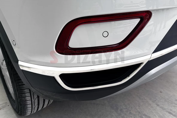 S-Dizayn VW T-Roc Makyajlı Krom Egzoz Görünümü Difüzör 3 Prç. 2021 Üzeri - 6