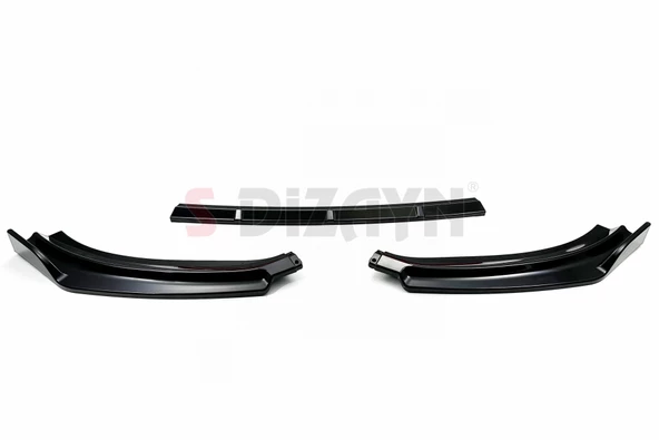 S-Dizayn VW Polo 6 ABS Plastik Ön Tampon Alt Lip 3 Prç. 2017-2021 A+Kalite - 2