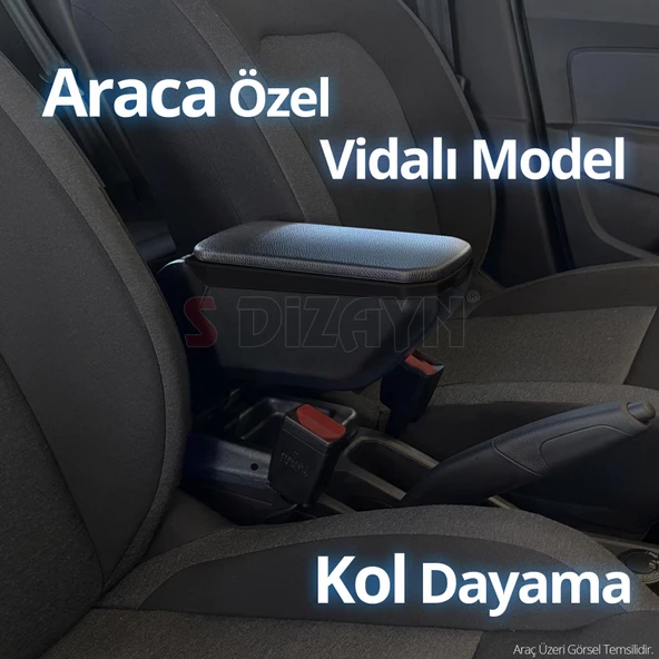 S-Dizayn Peugeot 208 ABS Vidalı Kol Dayama Kolçak Siyah 2012-2019 A+Kalite - Resim 6