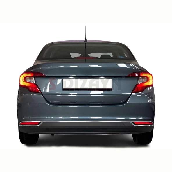 S-Dizayn Fiat Egea SD Krom Arka Tampon Difüzör Çıtası 3 Prç. 2015-2020 - 5