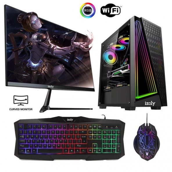 İzoly Dreyfus Ryzen 5 3600 16GB 256GB M.2 NVMe RX550 4GB 24" Oyuncu Masaüstü Bilgisayarı ürün görseli 1