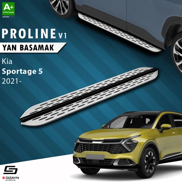 S-Dizayn Kia Sportage 5 OEM Still Pro V1 Aluminyum Yan Basamak 173 Cm 2021 Üzeri A+ Kalite