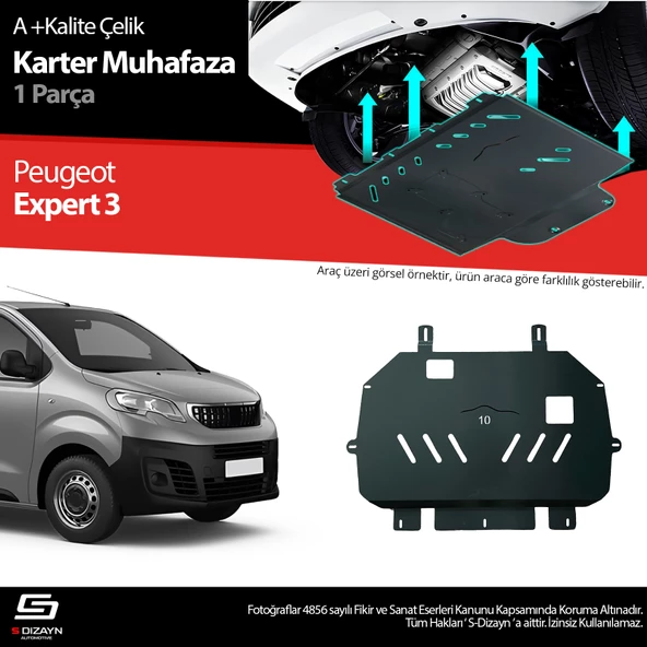 S-Dizayn Peugeot Expert Çelik Karter Muhafaza Koruma 2016 Üzeri A+ Kalite