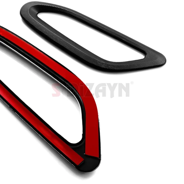 S-Dizayn Fiat Egea Siyah ABS Plastik Sinyal Çerçevesi 2 Prç. ABS Plastik Dolgulu 2015 Üzeri A+ Kalite - 5
