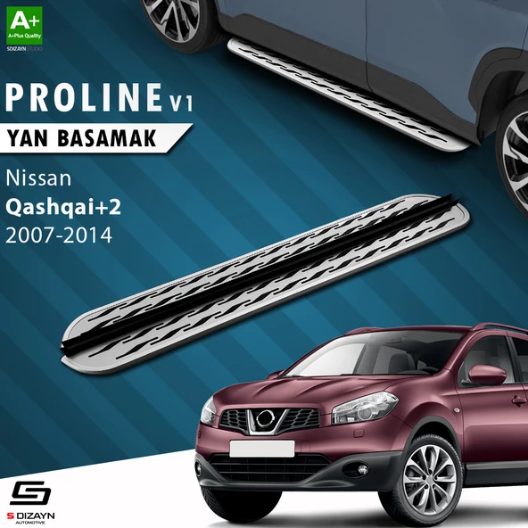 S-Dizayn Nissan Qashqai +2 OEM Still Pro V2 Aluminyum Yan Basamak 183 Cm 2007-2014 A+ Kalite