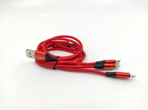 Longline 3lü Hızlı Şarj Kablosu TypeC Micro Apple Samsung Xiaomi - 2