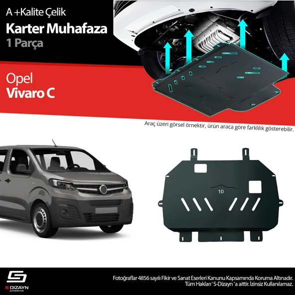 S-Dizayn Opel Vivaro Çelik Karter Muhafaza Koruma 2019 Üzeri A+ Kalite