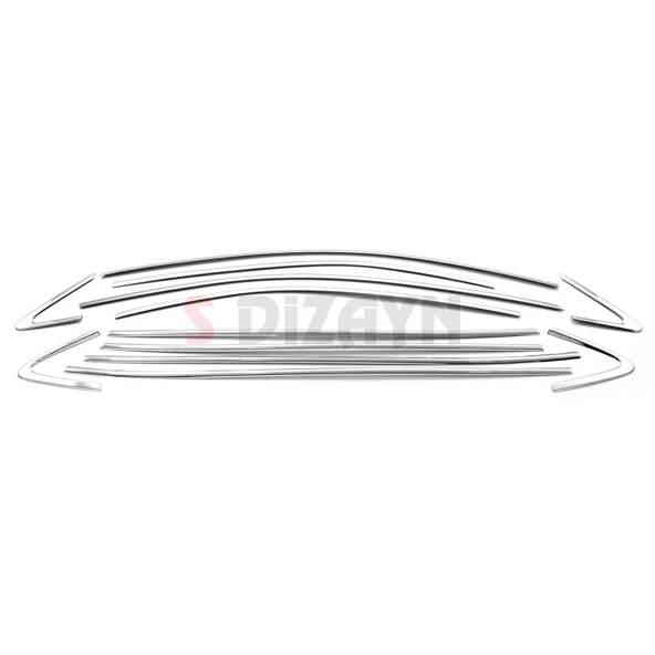 S-Dizayn Toyota Corolla Krom Cam Çerçevesi 12 Prç. 2019 Üzeri - 2