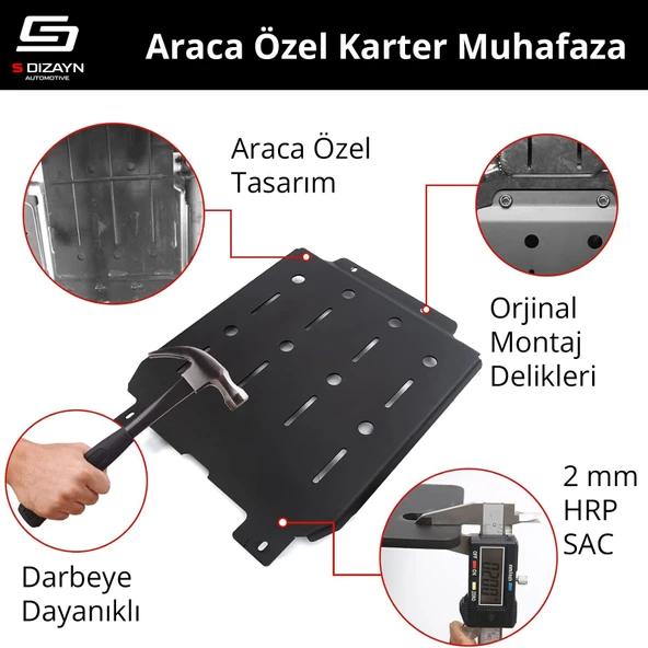 S-Dizayn Fiat Doblo Çelik Karter Muhafaza Koruma 2023 Üzeri A+ Kalite - 8