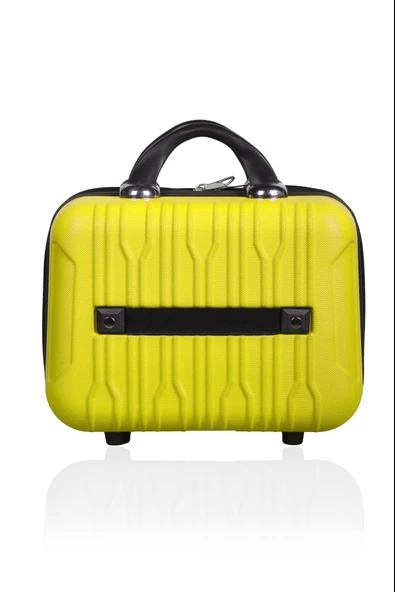 Polo&Sky Mars Model Sarı Renk Abs Makyaj Çantası El Valizi - 4