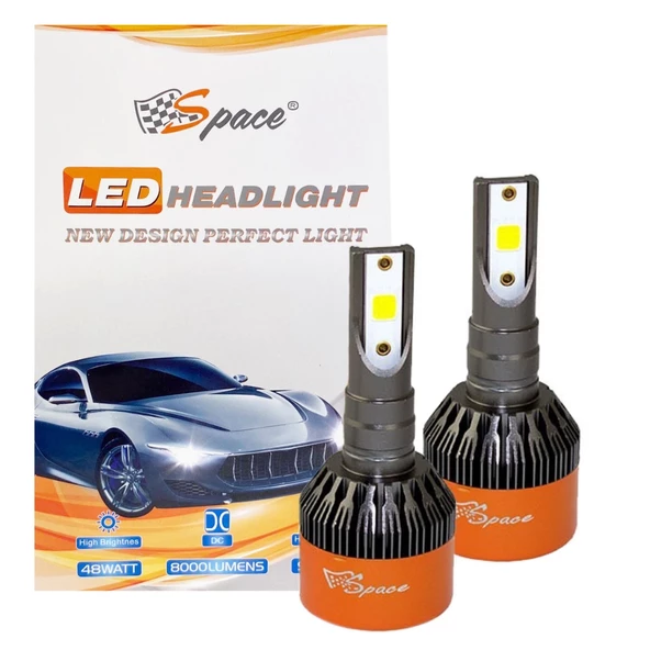 Space Led Far Ampulü Beyaz 48W 12V 8000LM H4 / LAAM91