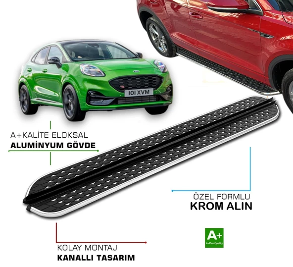 FORD MARKASININ PUMA ARACI 2020 2021 2022 2023 2024 2025 ARACA ÖZEL YAN BASAMAK ürün görseli 1