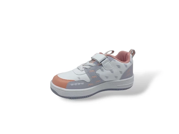 Pudra Beyaz Buz Bantlı Çocuk Spor Ayakkabı - 3