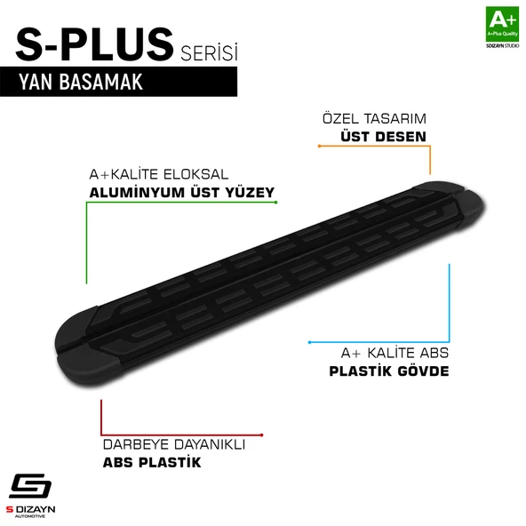 S-Dizayn Kia Stonic S-Plus Siyah Yan Basamak 173 Cm 2017 Üzeri A+ Kalite - 6