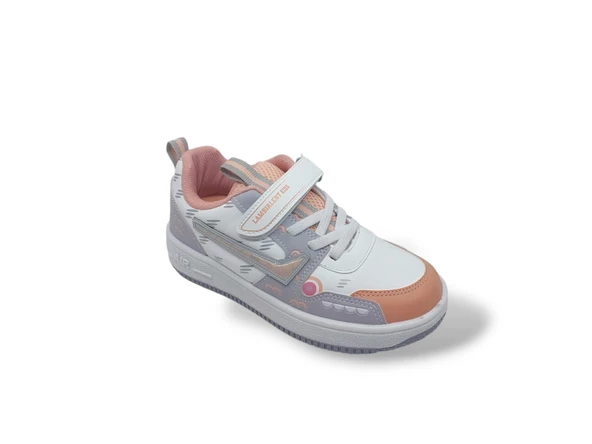 Pudra Beyaz Buz Bantlı Çocuk Spor Ayakkabı - 4