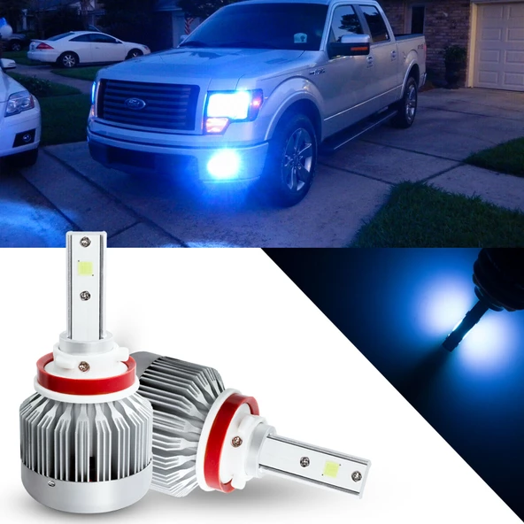 Space Led Far Ampulü H11-3500LMX2-30W-12V Buz Mavisi / LAAM705 - Resim 3