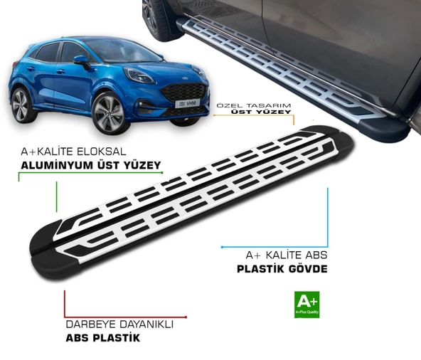 FORD MARKASININ PUMA ARACI 2020 2021 2022 2023 2024 ARACA ÖZEL YAN BASAMAK ürün görseli 1