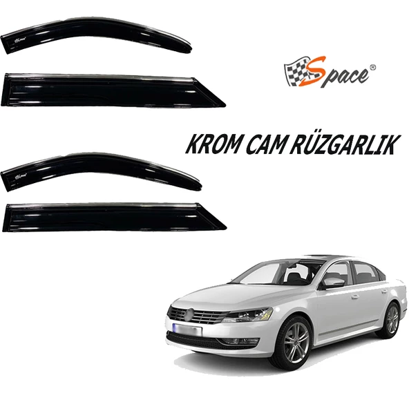 Krom cam rüzgarlığı Volkswagen Passat B7 2011-2018 / CARU406