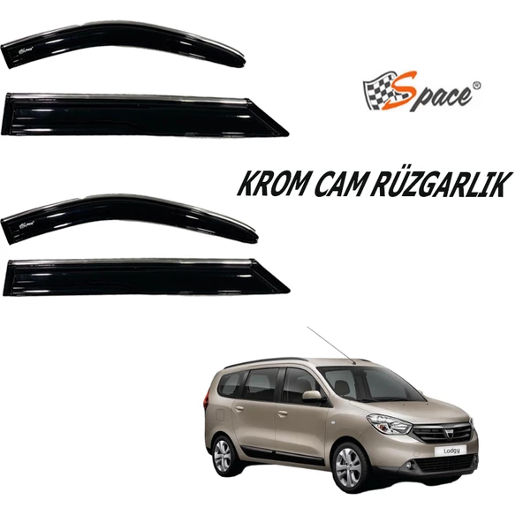 Krom cam rüzgarlığı Dacia Lodgy 2014+ / CARU405