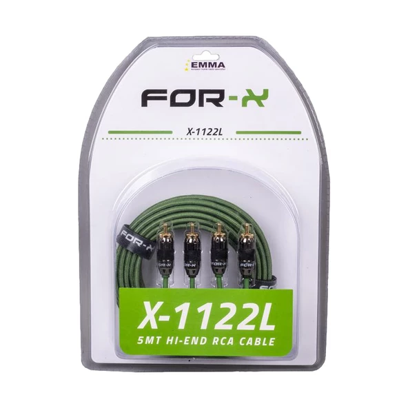 FOR-X X-1122L 2 RCA + 2 RCA BAKIR 5 METRE KABLO