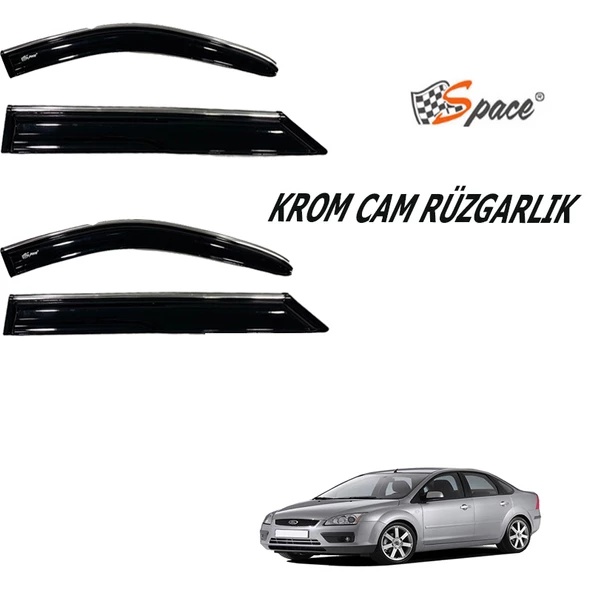 Krom cam rüzgarlığı 1.2mm Ford Focus 2005 4'lü / CARU446