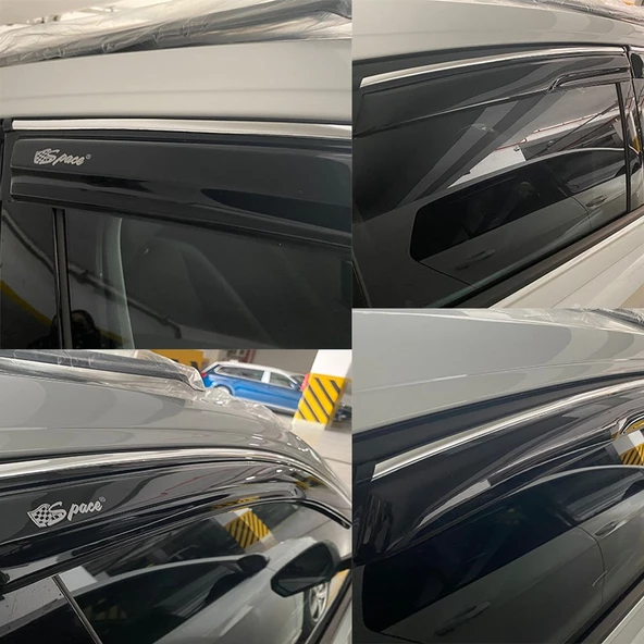 Krom cam rüzgarlığı 1.2mm Fiat Uno 4'lü / CARU436 - 2