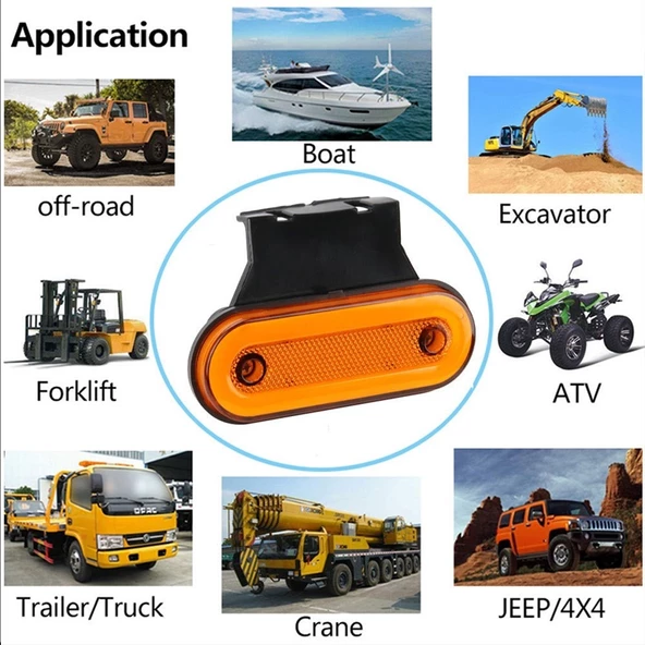 Side marker kasa lambası - beyaz 24v 3w çakarlı adet / LAAM446-1 - 2