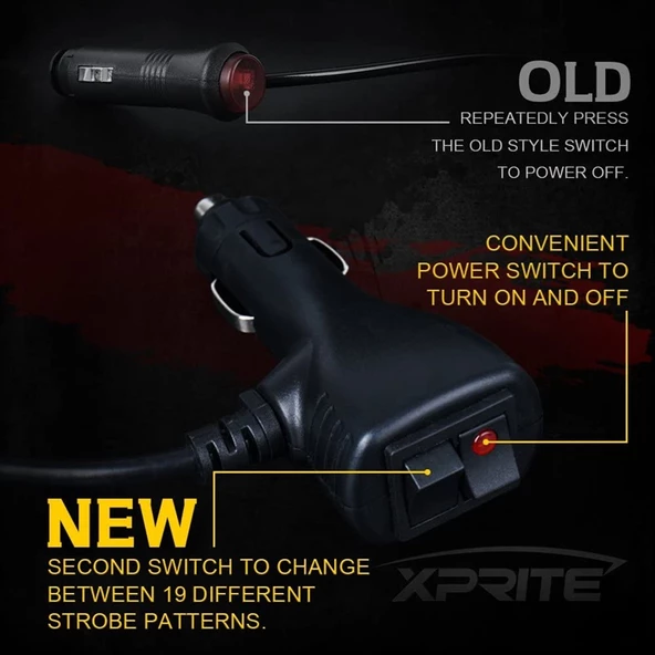 Çakarlı tepe lambası mıknatıslı kırmızı-kırmızı 24w 12-24v / LAIK532 - Resim 2