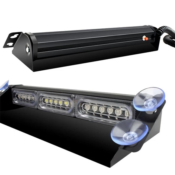 Çakar lamba 13 fonksiyonlu 18 led 12v kırmızı-mavi-beyaz / LAPA532 - 4