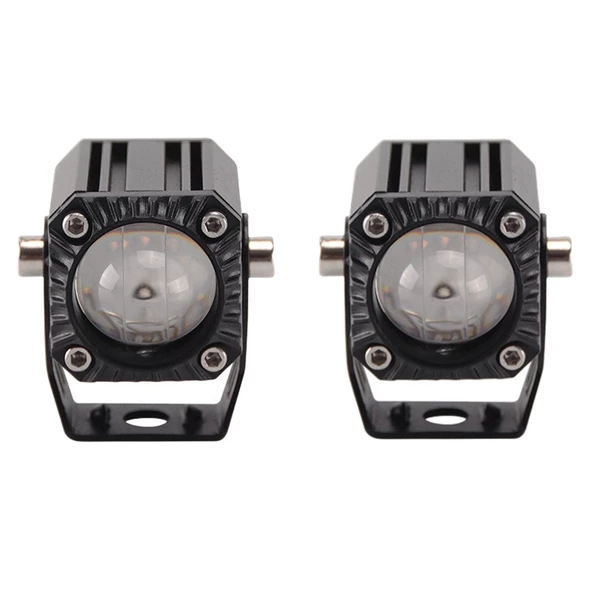 Space Offroad sis lambası 3.5cm beyaz-sarı 10w 12-80v set / LASS348