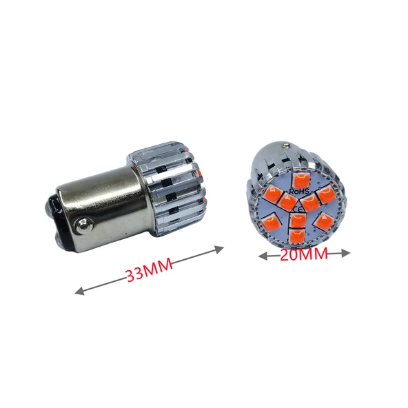 1157 Dekoratif stop led ampul çift duy kırmızı 12V 4W canbus / LAAM952-1 - 2