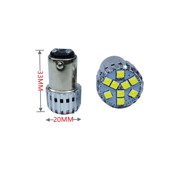 1157 Dekoratif led ampul çift duy beyaz 12V 4W canbus / LAAM952 - Resim 2